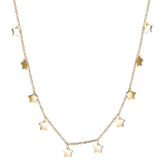 Five pointed star necklace-NSSN666ST