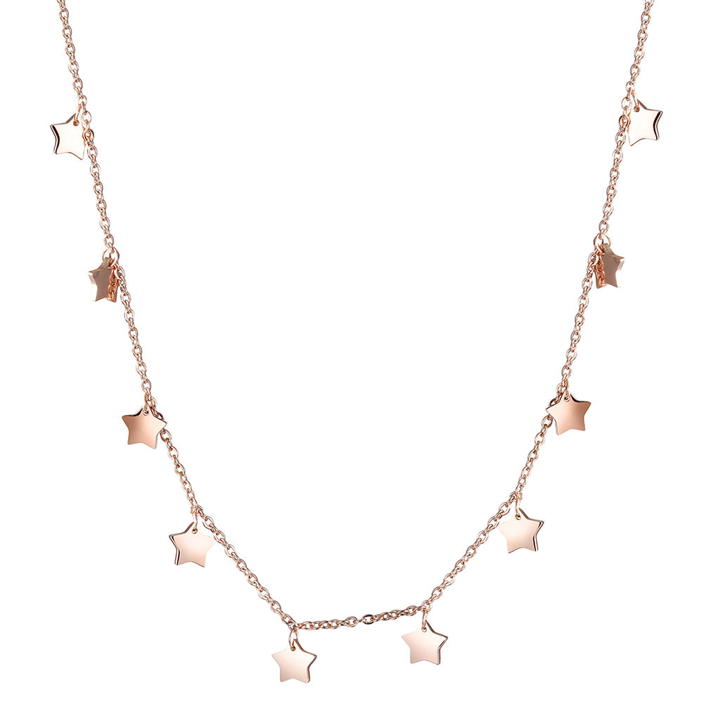 Five pointed star necklace-NSSN666ST