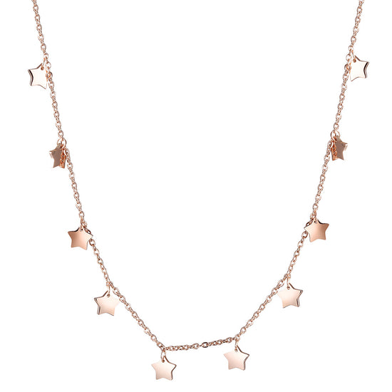 Five pointed star necklace-NSSN666ST