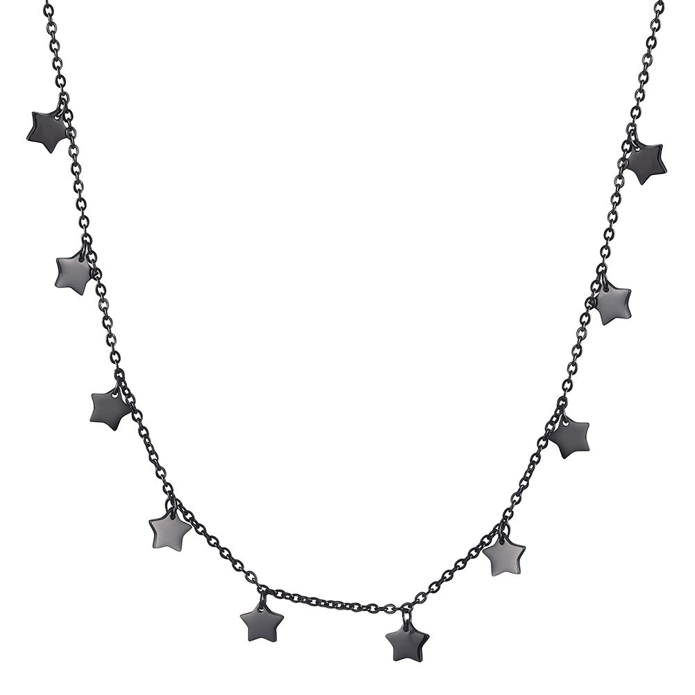 Five pointed star necklace-NSSN666ST