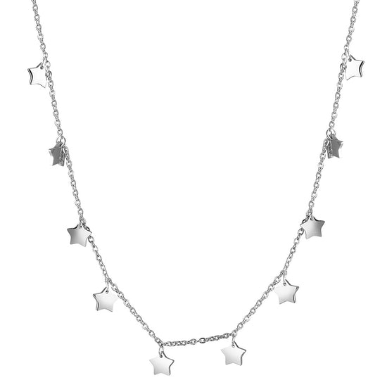 Five pointed star necklace-NSSN666ST