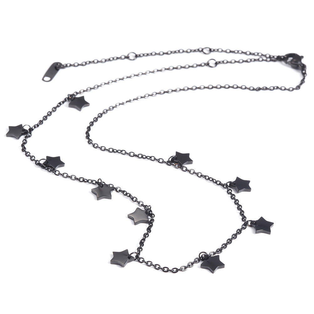 Five pointed star necklace-NSSN666ST