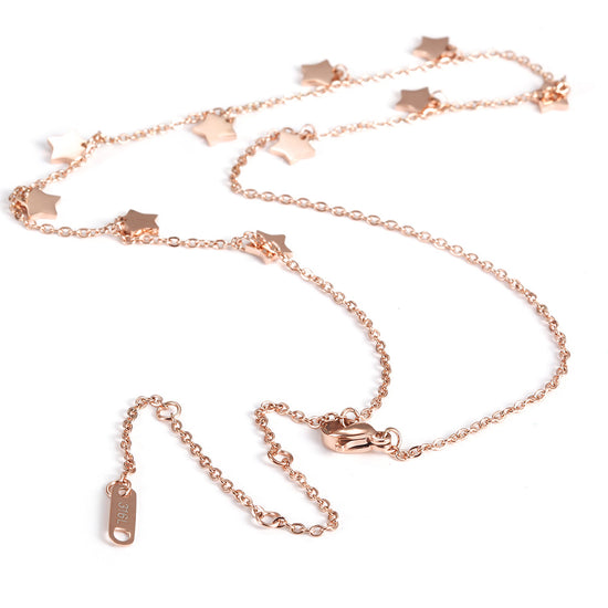 Five pointed star necklace-NSSN666ST