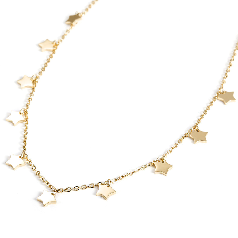 Five pointed star necklace-NSSN666ST