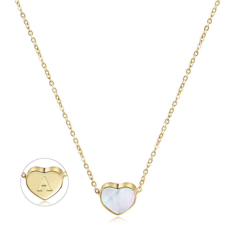 Gemstone letter necklace-NSSN669STGC-A