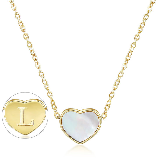 Gemstone letter necklace-NSSN669STGC-L