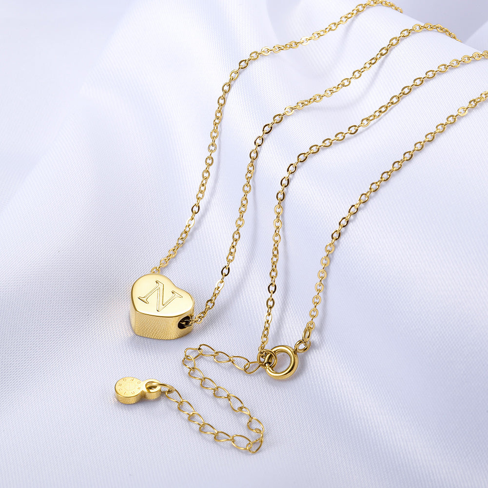 Gemstone letter necklace-NSSN669STGC-N