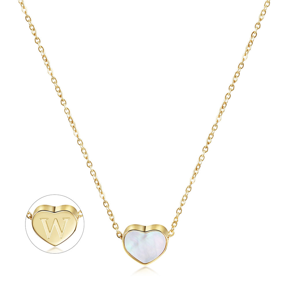 Gemstone letter necklace-NSSN669STGC-W