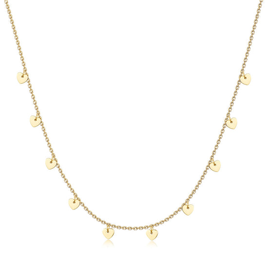 Stainless steel heart-shaped necklace-NSSN677ST