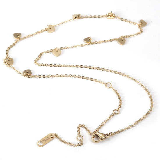 Stainless steel heart-shaped necklace-NSSN677ST