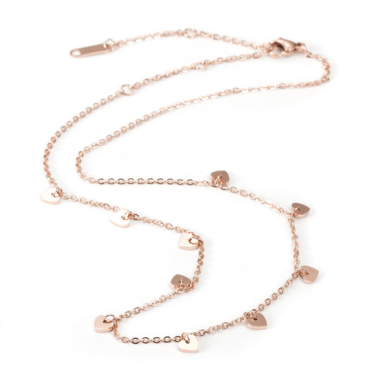 Stainless steel heart-shaped necklace-NSSN677ST