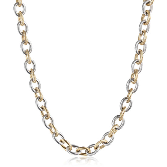 Intercolor Ring Buckle Necklace-NSSN689ST