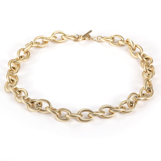 Intercolor Ring Buckle Necklace-NSSN689ST