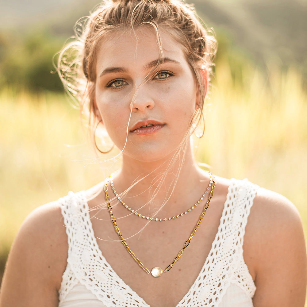 Creative Pearl Necklace-NSSN715STGC