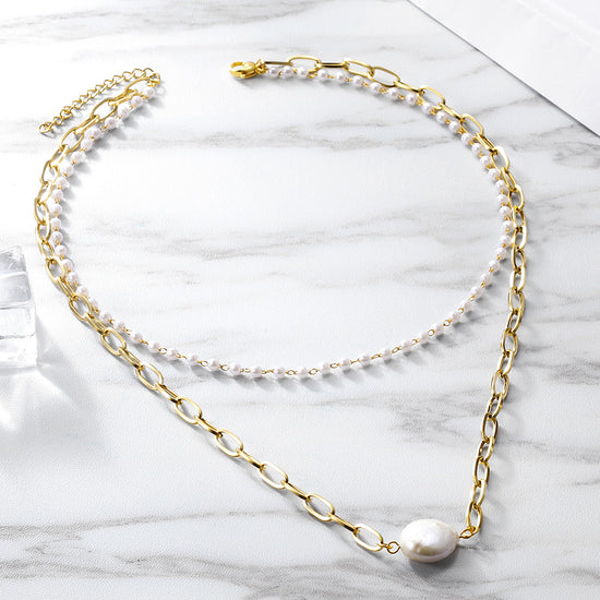 Creative Pearl Necklace-NSSN715STGC