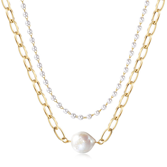 Creative Pearl Necklace-NSSN715STGC