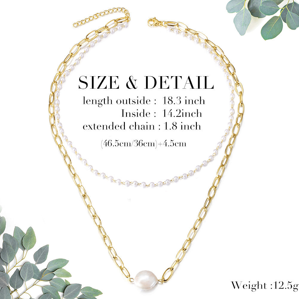 Creative Pearl Necklace-NSSN715STGC