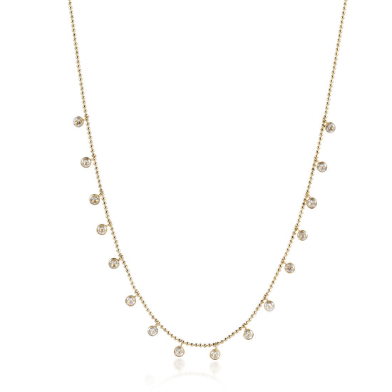 Zircon inlaid necklace-NSSN739ST