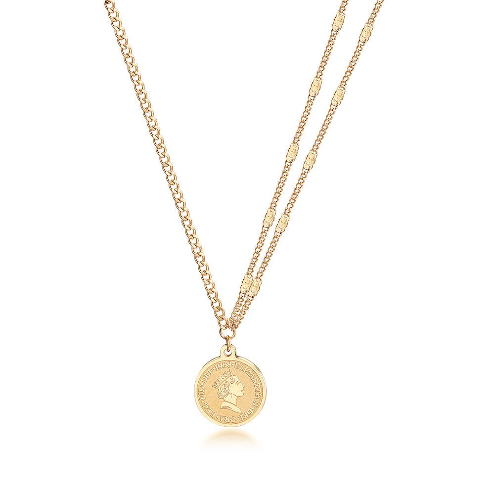 Queen's portrait necklace-NSSN743STGC