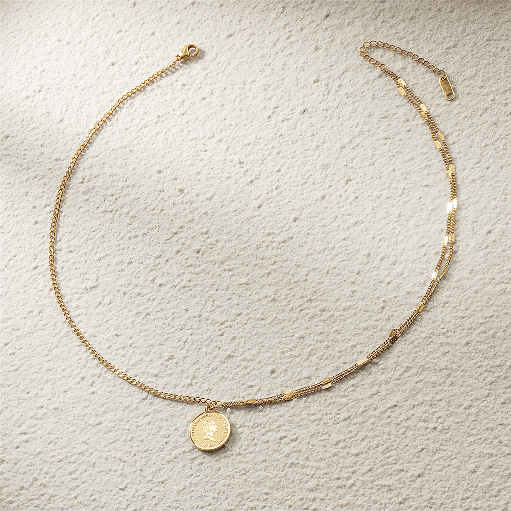 Queen's portrait necklace-NSSN743STGC