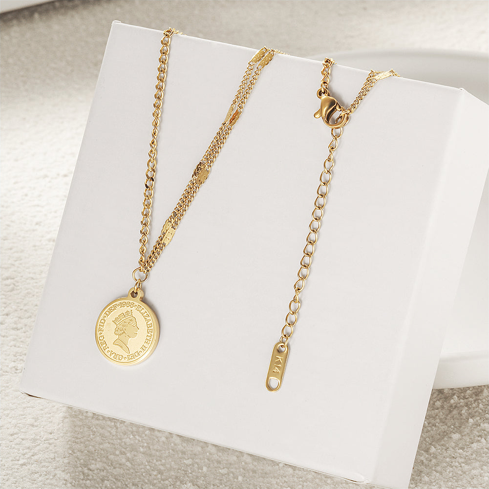 Queen's portrait necklace-NSSN743STGC