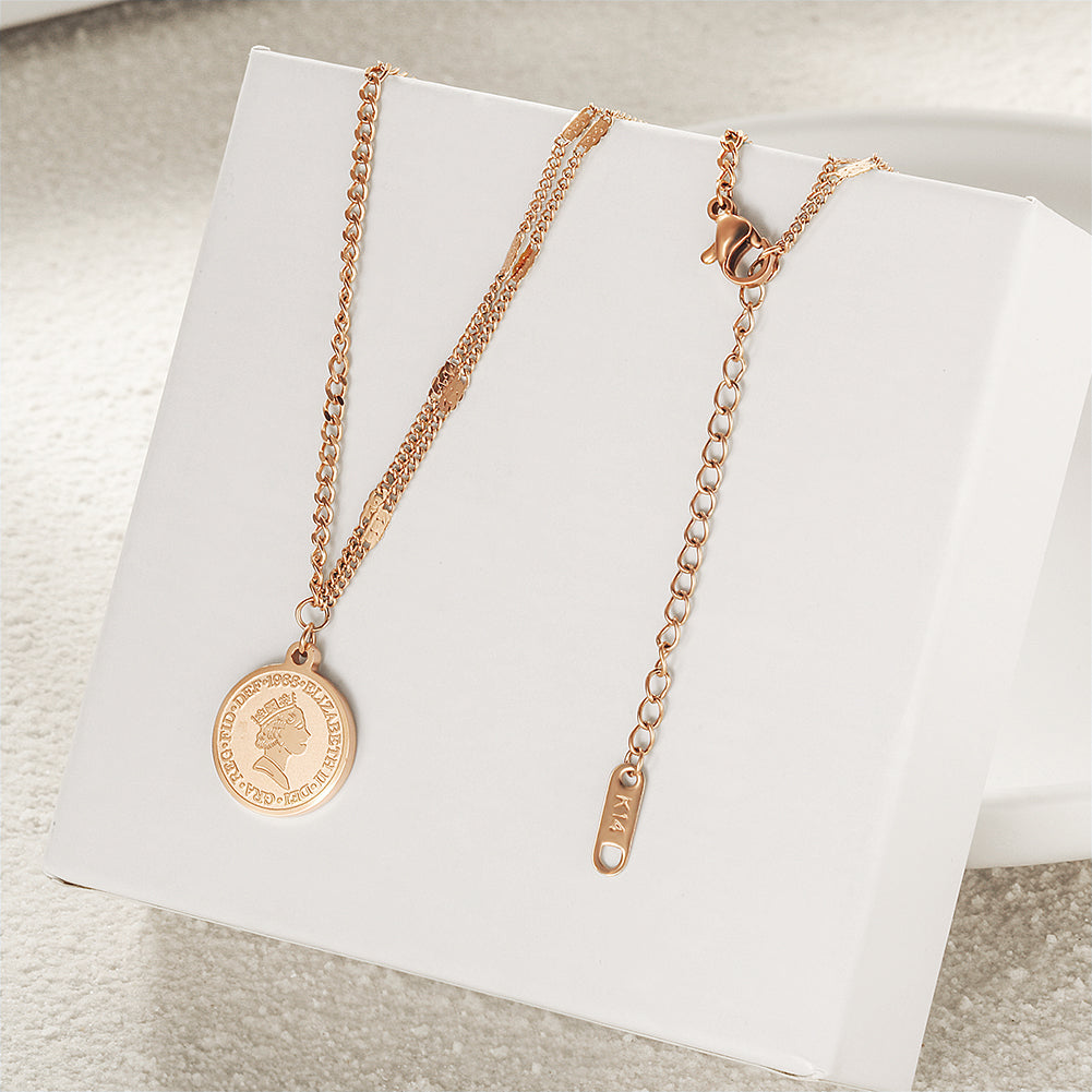 Queen's portrait necklace-NSSN743STGC