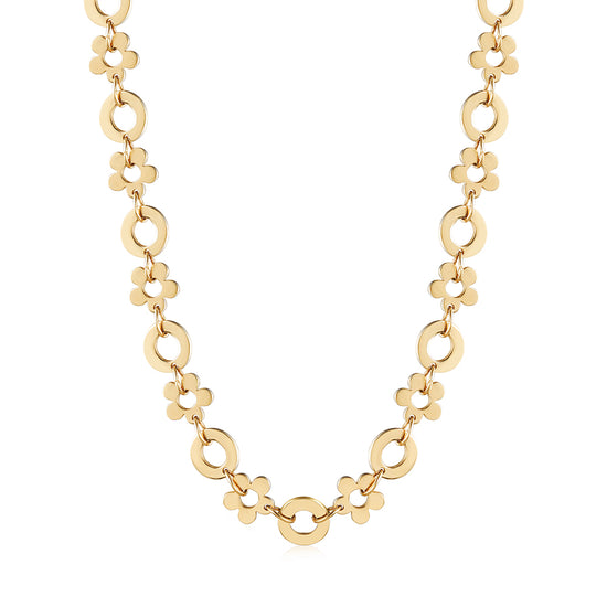 Circle Flower Necklace-NSSN750STGC