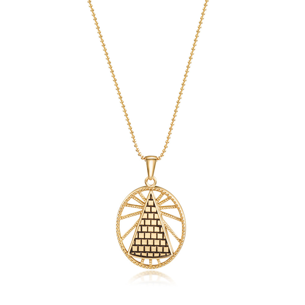 Triangular hollow creative necklace-NSSN755STGC