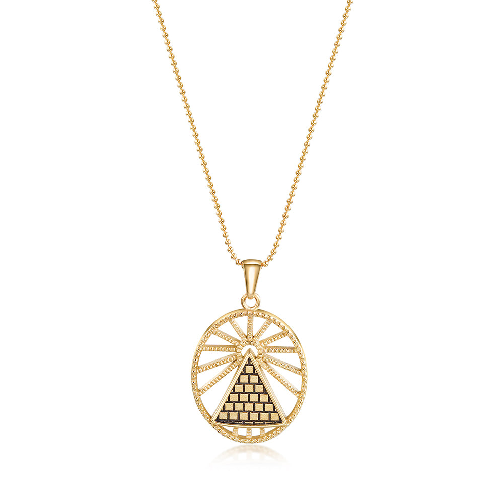 Triangular hollow creative necklace-NSSN756STGC