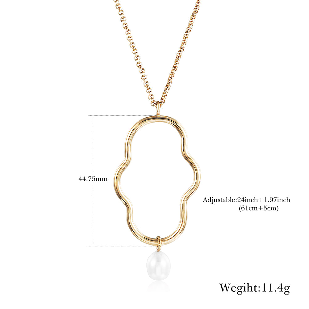 Exaggerated floral necklace-NSSN757STGC