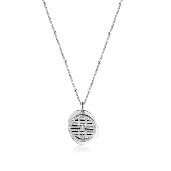 Creative Chinese character hollow necklace-NSSN765STWG
