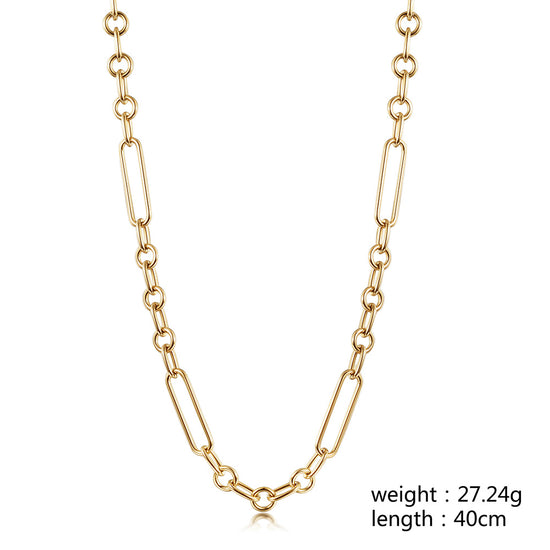 Stainless steel buckle necklace-NSSN769ST