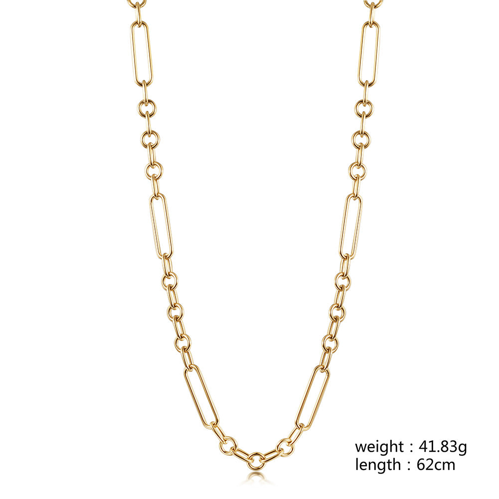 Stainless steel buckle necklace-NSSN769ST