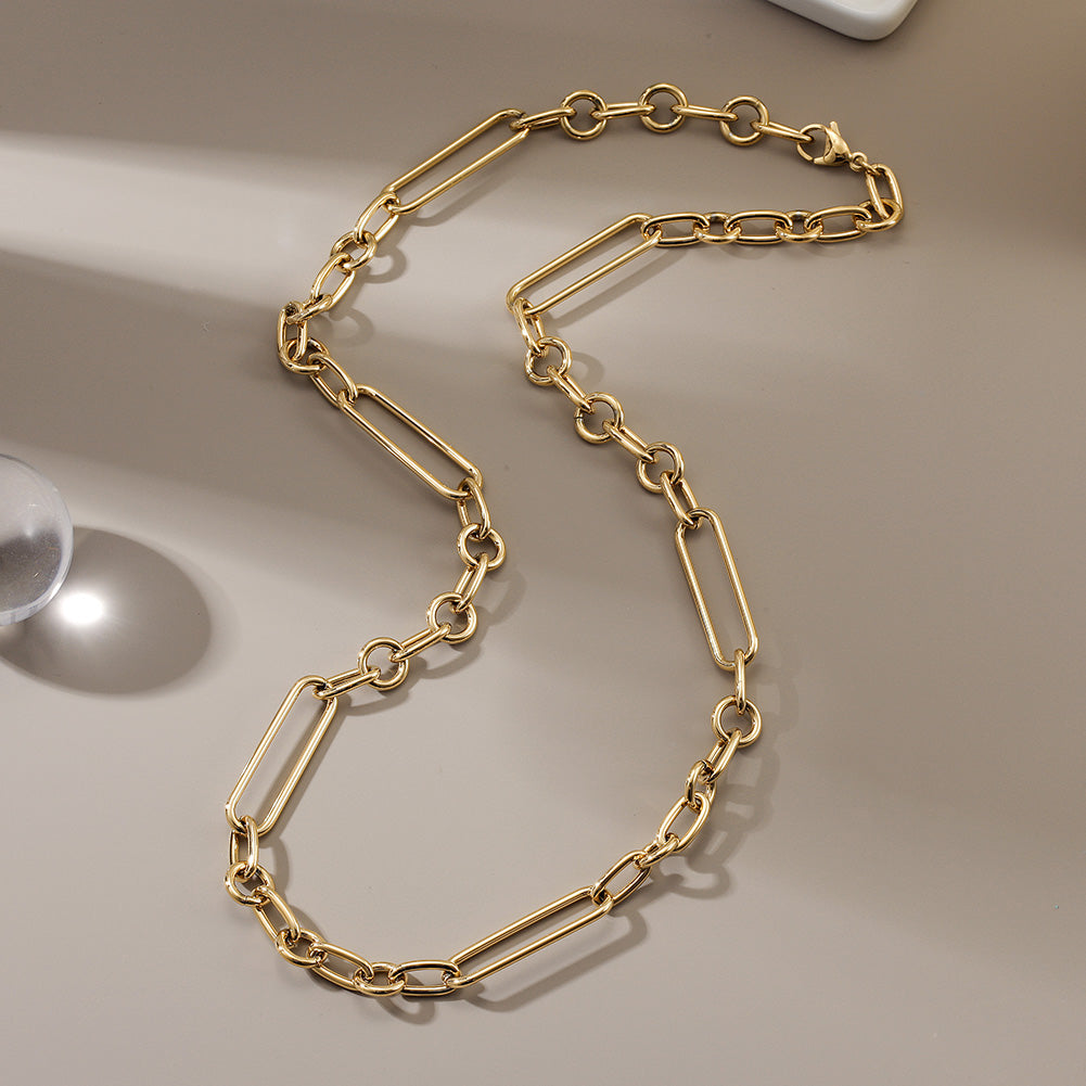 Stainless steel buckle necklace-NSSN769ST