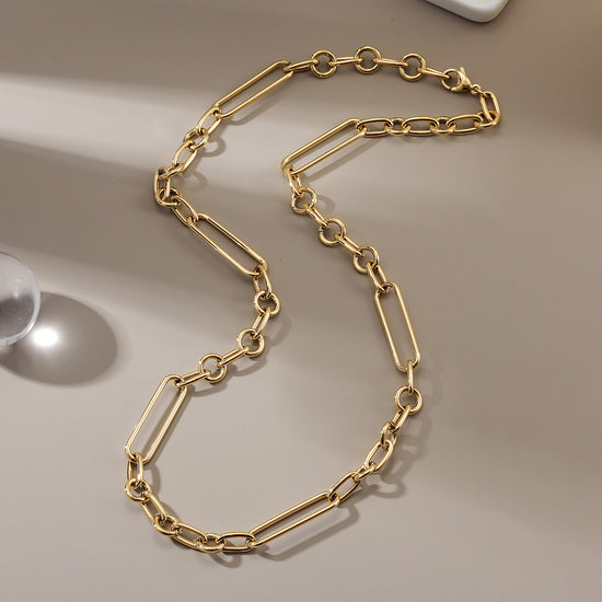 Stainless steel buckle necklace-NSSN769ST