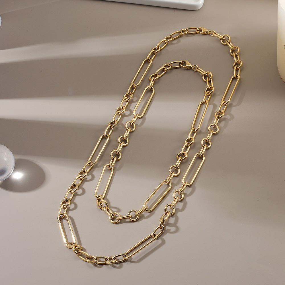 Stainless steel buckle necklace-NSSN769ST