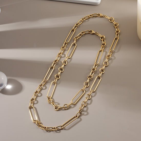 Stainless steel buckle necklace-NSSN769ST