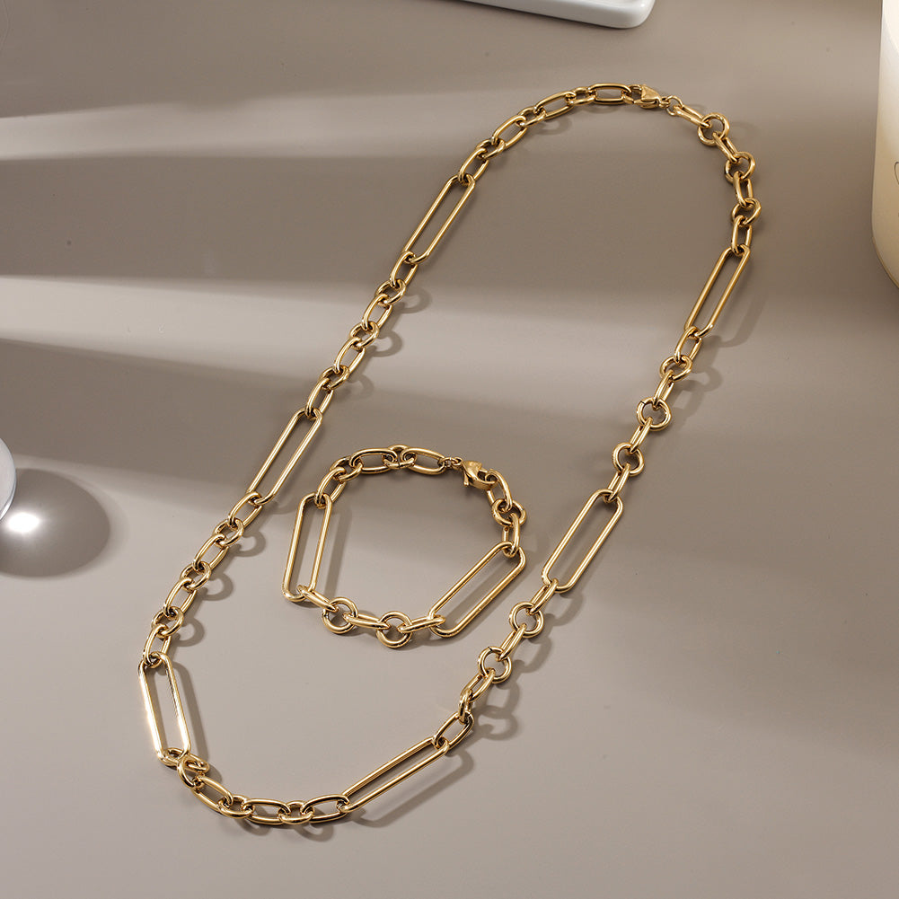 Stainless steel buckle necklace-NSSN769ST
