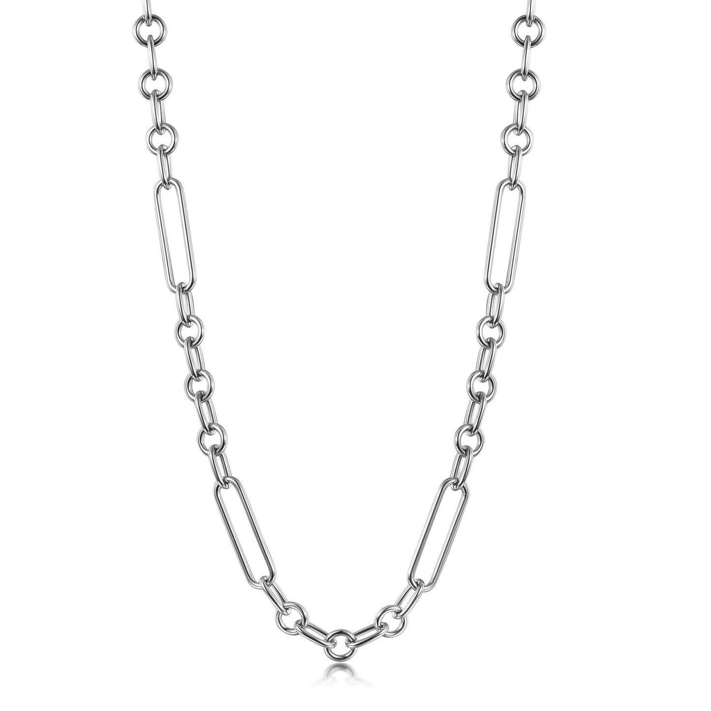Stainless steel buckle necklace-NSSN769STWG
