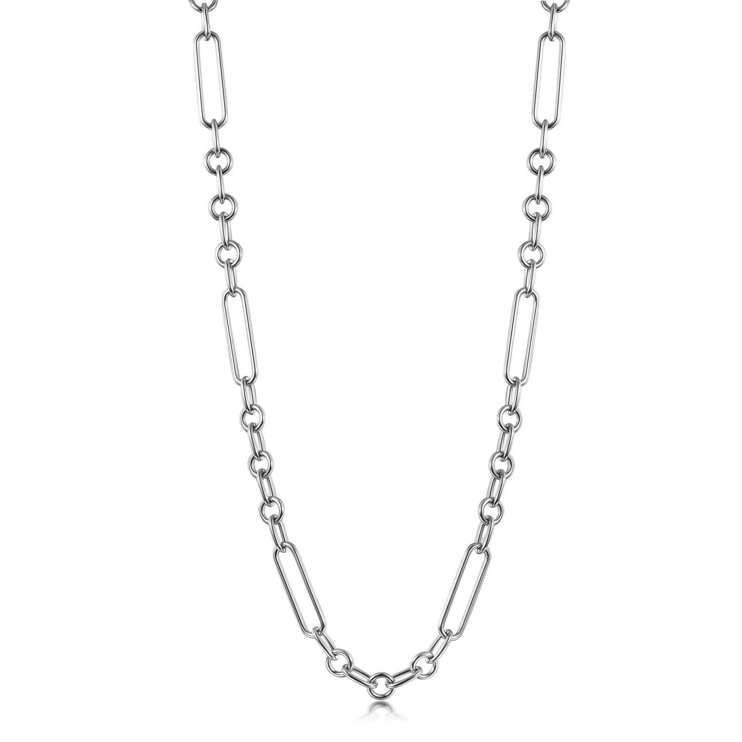 Stainless steel buckle necklace-NSSN769STWG