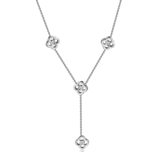 Hollow flower necklace-NSSN782ST