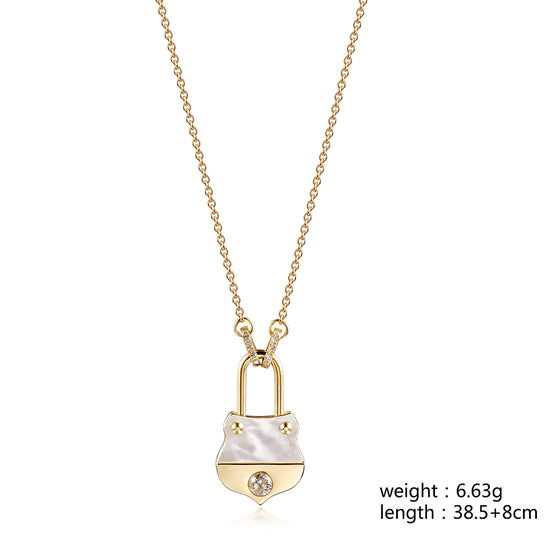 Handbag pendant necklace-NSSN786ST