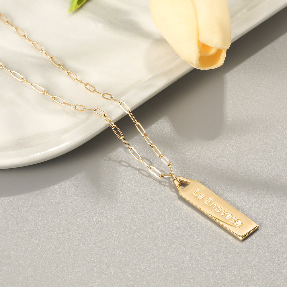 Letter pendant necklace-NSSN787STGCZD-24