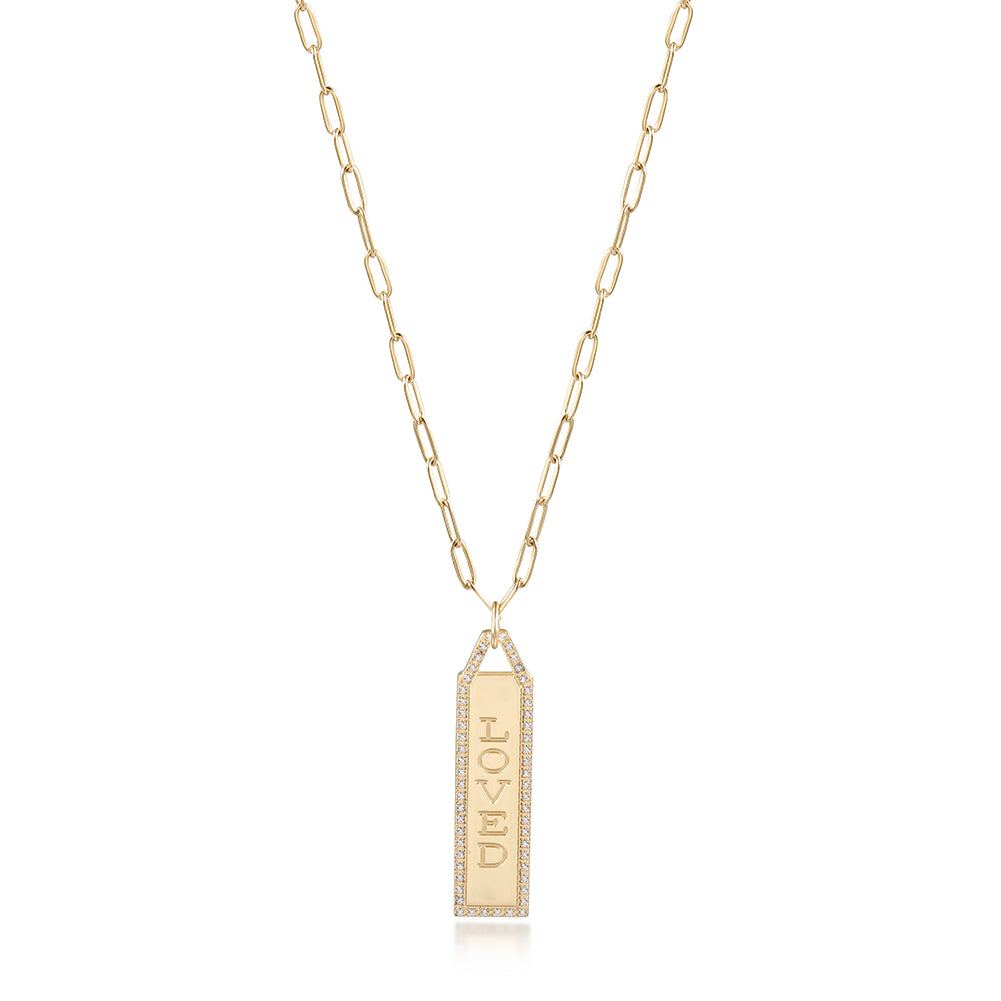 Letter pendant necklace-NSSN787STGCZD-24