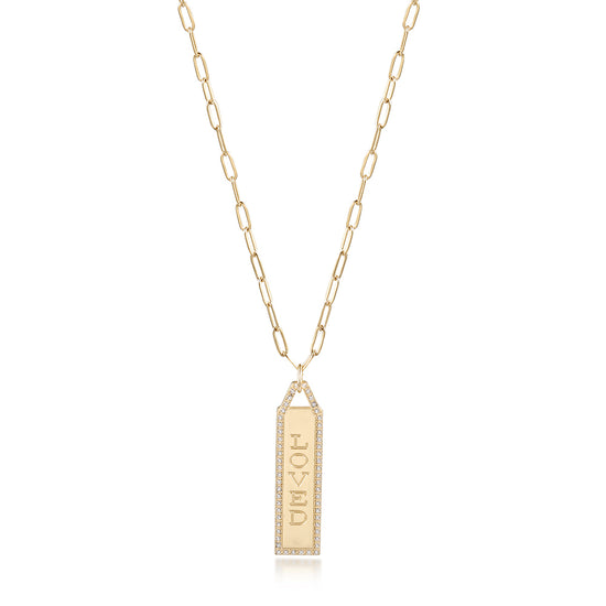 Letter pendant necklace-NSSN787STGCZD-24