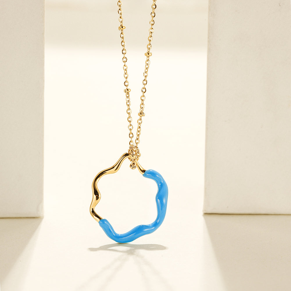 Creative colored pendant necklace-NSSN793ST