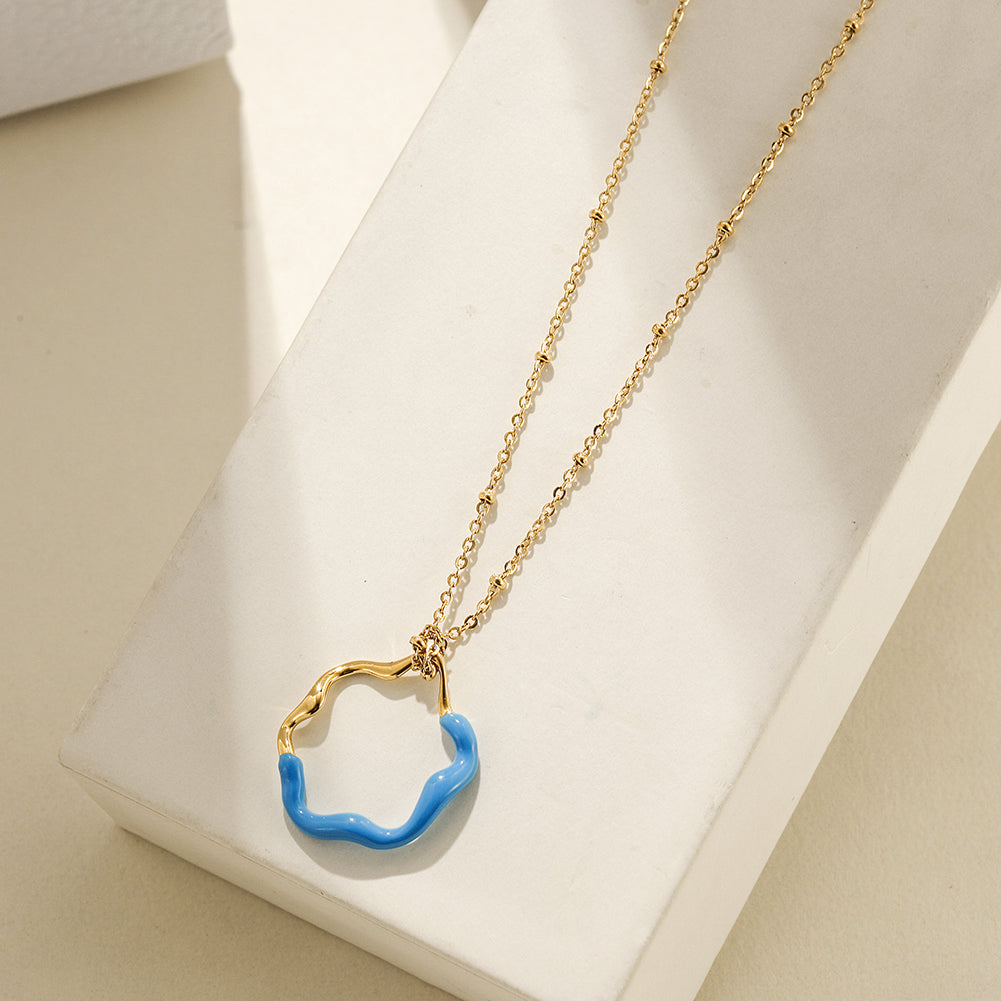 Creative colored pendant necklace-NSSN793ST