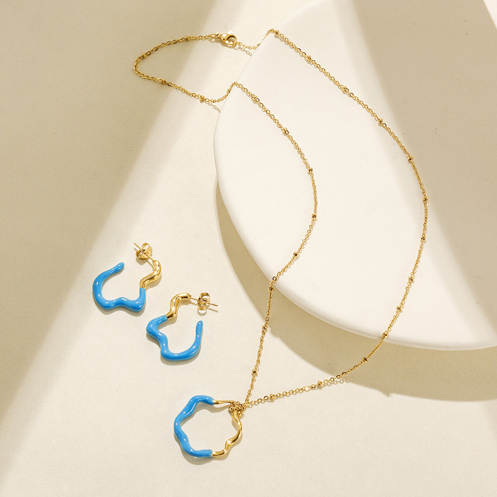 Creative colored pendant necklace-NSSN793ST