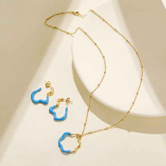 Creative colored pendant necklace-NSSN793ST