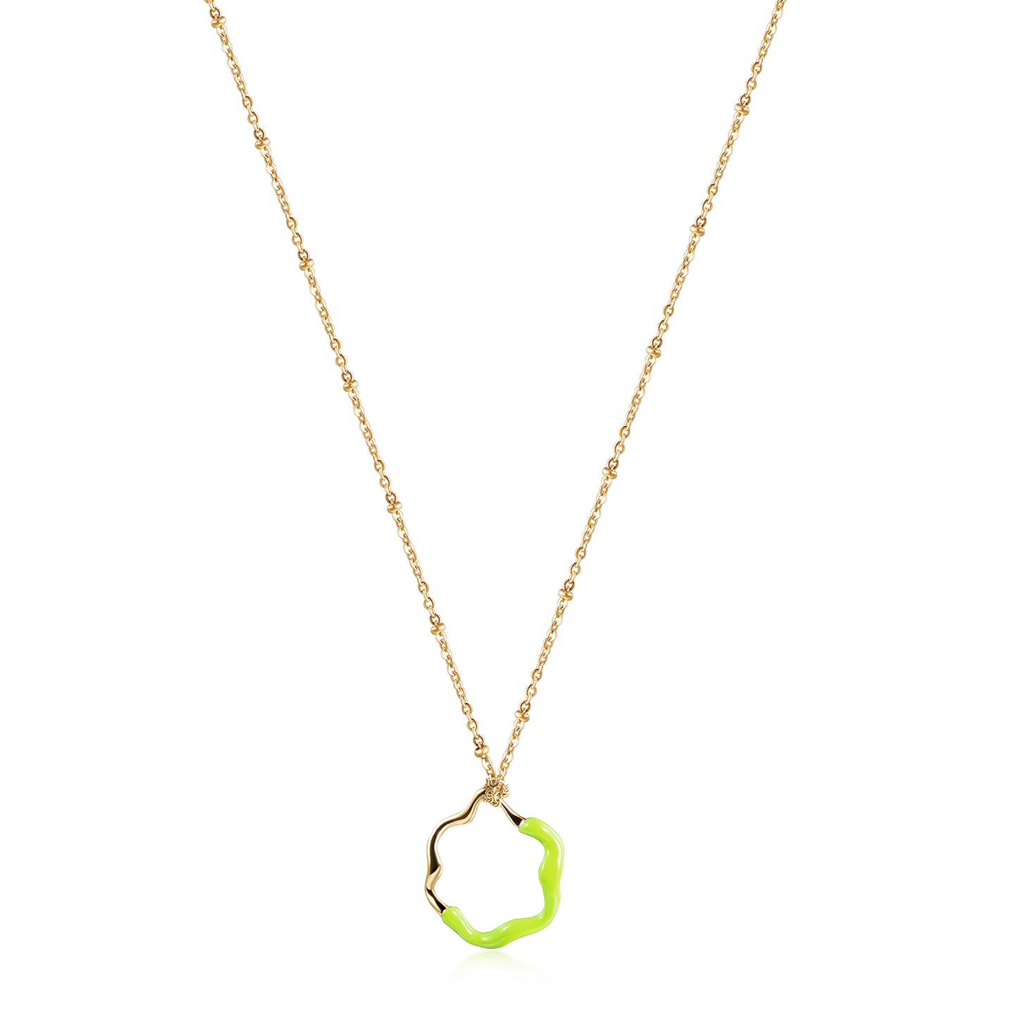 Creative colored pendant necklace-NSSN793ST